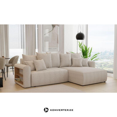 Dark Green Sofa Bed with Shelf (Napoli L) Comfort