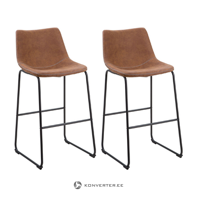 Baro kėdžių rinkinys 2 vnt rudos spalvos (frankai)