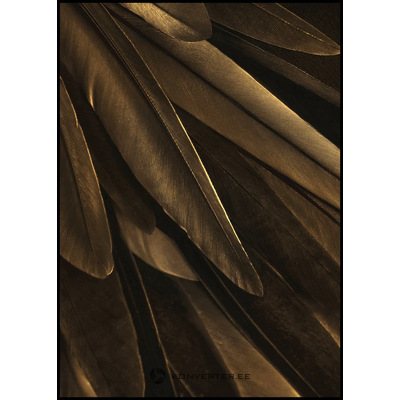 Sieninės nuotraukos auksinis sparnas su juodu rėmeliu (malerifabrikken)