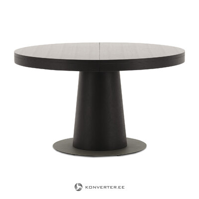 Black extendable dining table (granada) 120-160