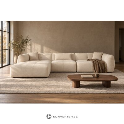 Rapallo Corner Sofa - Beige Fabric / Left