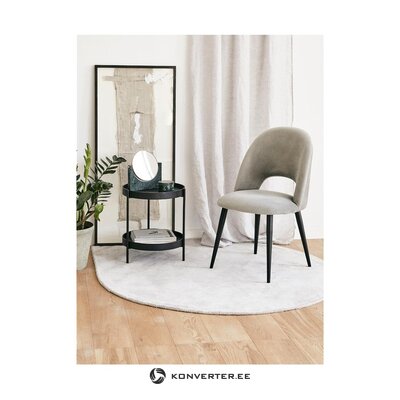Light gray-black velvet chair (rachel)