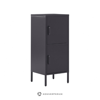 Black metal storage cabinet (huron)