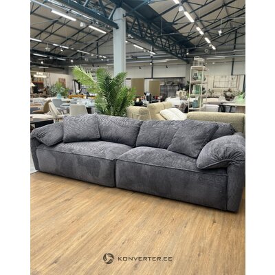 Pilka minkšta sofa (su langeliais) (visa, dėžutėje)