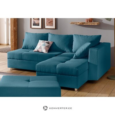 Синий угловой диван-кровать (Италия)