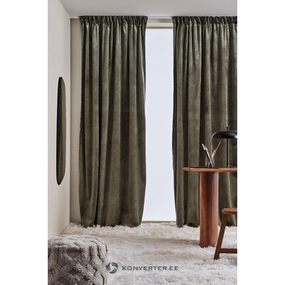 Olive green curtain 2 pcs (simone) 140x300