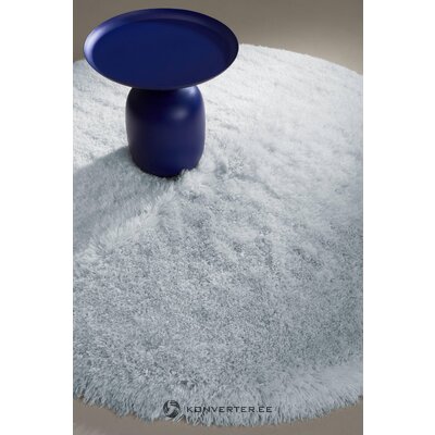Round light blue fluffy rug (mello) d=160