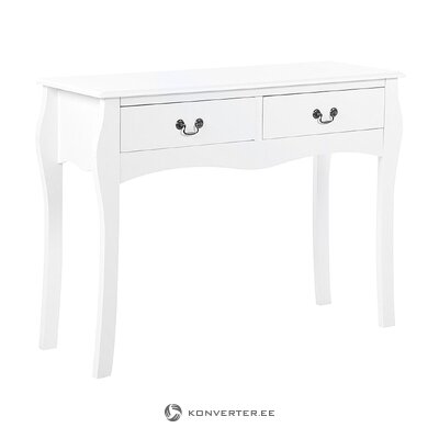 Белый консольный стол с 2 ящиками klawock