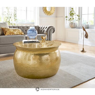 Kultainen pyöreä alumiininen sohvapöytä (melu)