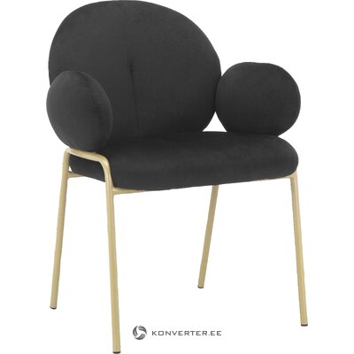 Juodos ir auksinės spalvos kėdė (albie) nepažeista