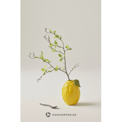 Keltainen designmaljakko (limone) h=19