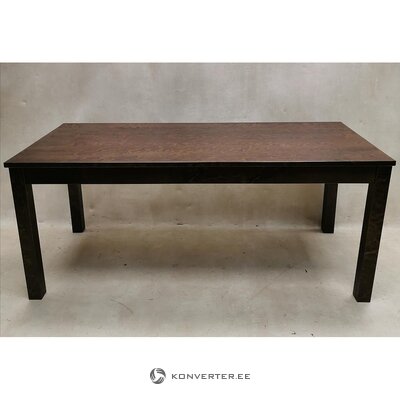 Walnut brown solid wood dining table (wenla) (whole, in box)