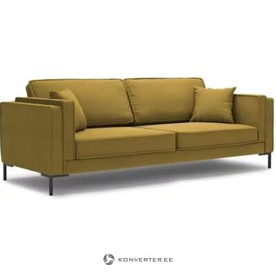 Sinapinkeltainen sohva luis (besolux) kauneusvirheillä