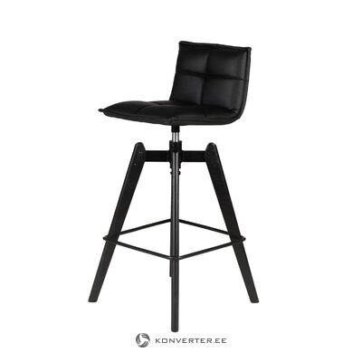 Melns ādas bāra krēsls Mae