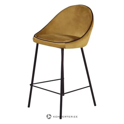Yellow Velvet Bar Stool Maya