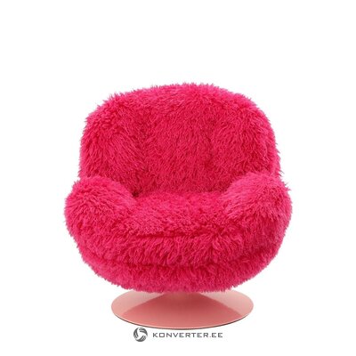 Roosa pöörlev tugitool (memento faux sheepskin)