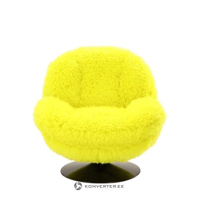 Kollane pöörlev tugitool (memento faux sheepskin)