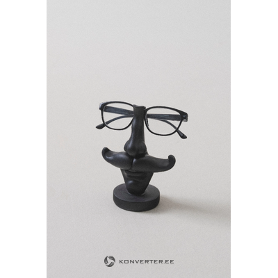 Matinis juodas dekoratyvinės formos akinių laikiklis (moush)