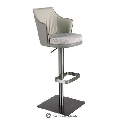 Swivel Chair with Grey Fabric and Dark Grey Faux Leather (Angel Cerda)