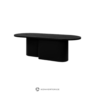 Musta design-sohvapöytä looi (noomaa) kokonaisena