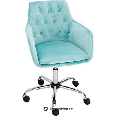 Turquoise velvet office chair (perry) (whole ,, in a box)