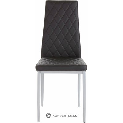 Musta tuoli pehmeällä nahkakannella (brooke)