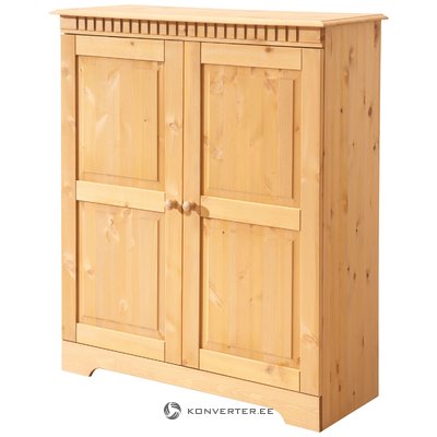 Легкий низкий шкаф из массива дерева (кубрикс)