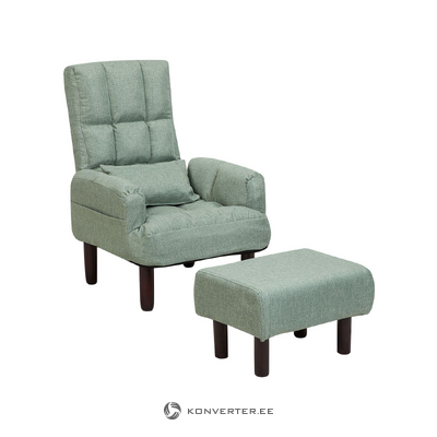 Green armchair with slats (oland)