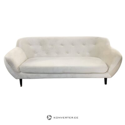 Creamy velvet sofa to add