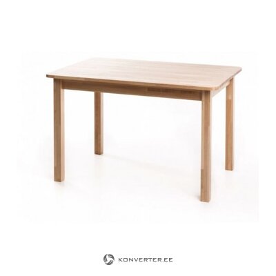 Обеденный стол из массива дерева светло-коричневого цвета (венла)