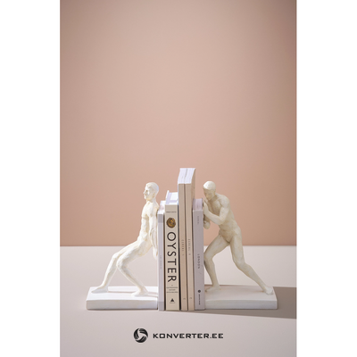 White decorative shaped bookends (push) with a beauty flaw