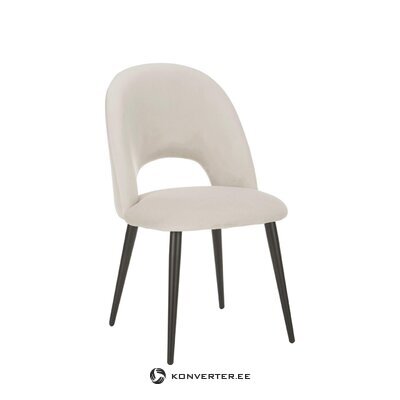 Beige-black velvet chair (rachel)