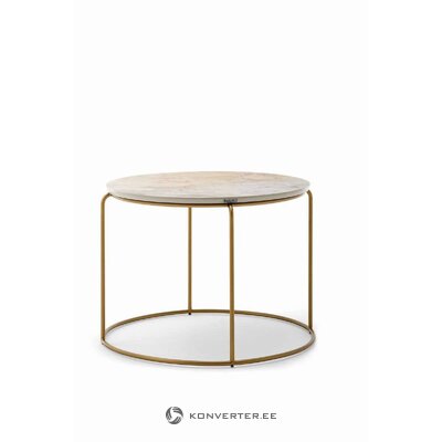 Golden-light round design coffee table by Fresti (rolf benz)