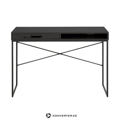 Musta työpöytä seaford (actona), jossa kauneusvirhe