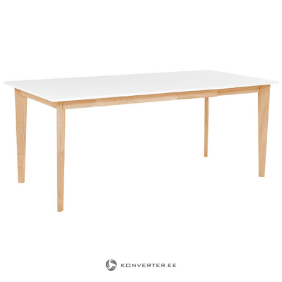 Balts izvelkamais pusdienu galds (sola) 140/180x90