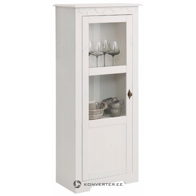 White solid wood high display cabinet (laura)