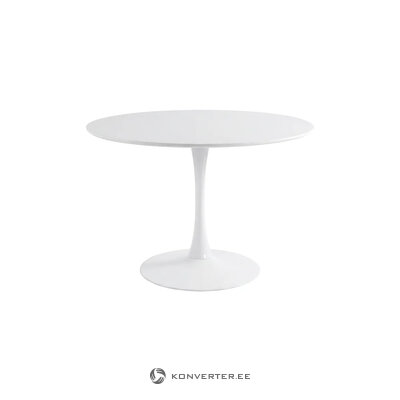 White Round Dining Table Hamden (Venture Design) ⌀ 110