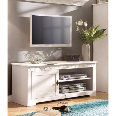 White solid wood TV stand (laura)