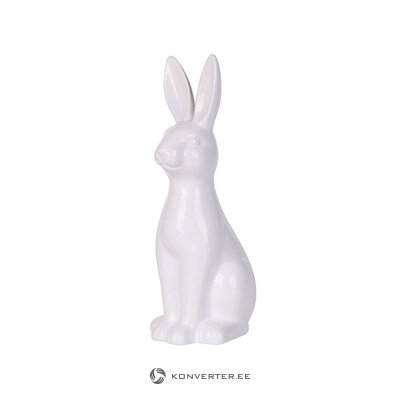 White ceramic rabbit figure in paimpol intact