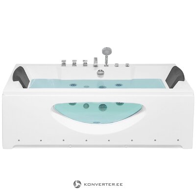 Белая гидромассажная ванна со светодиодным освещением hawes