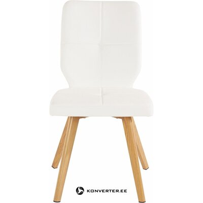 Balta minkšta kėdė (su grožio defektais, salės pavyzdys)