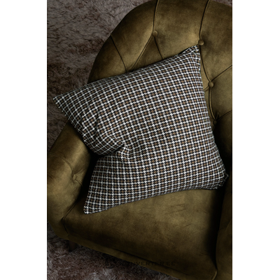 Juodas dekoratyvinis pagalvės užvalkalas (vokalas) 60x60