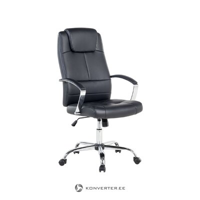 Черный офисный стул из искусственной кожи (победитель)
