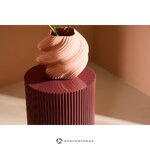 Burgundy side table (Lenox) d=30.5cm
