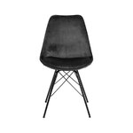 Dark gray velvet chair eris (actona) with cosmetic flaws