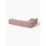 Striped Corner Sofa (Striped Fabric Black)