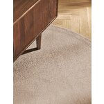 Light Beige Round Viscose Rug (Jane)D=300