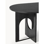 Black oval dining table (apollo) 180x90