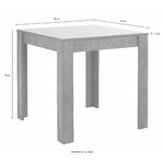 Dark gray dining table (80x80) (lynn)