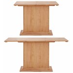 Set of solid wood corner bench with storage + solid wood dining table (sara)